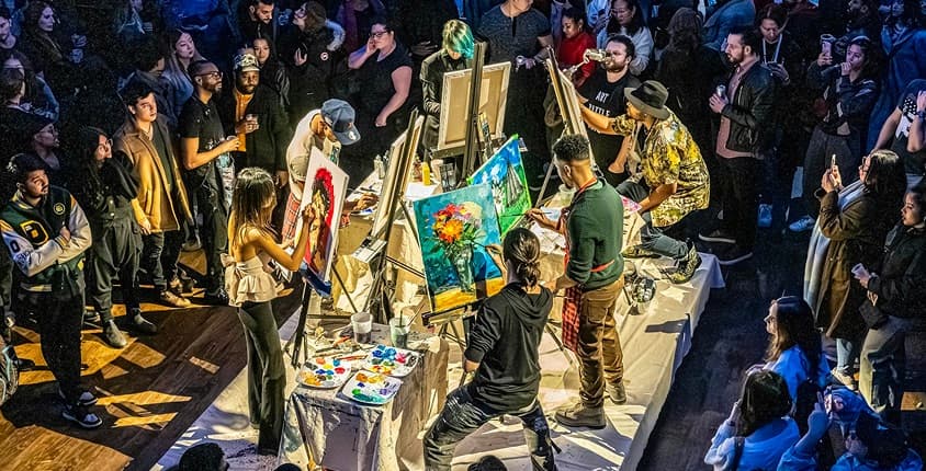 people in art battle